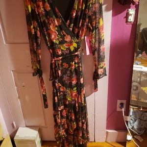 Betsey Johnson Floral Wrap Dress